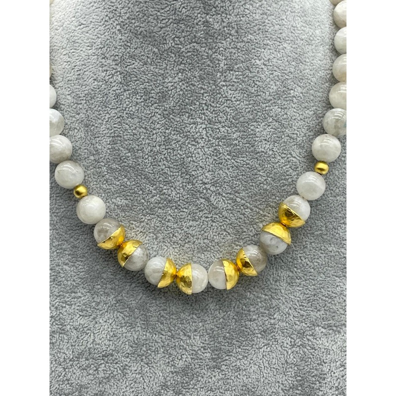 AY TAŞI DOĞAL TAŞ TASARIM KOLYE