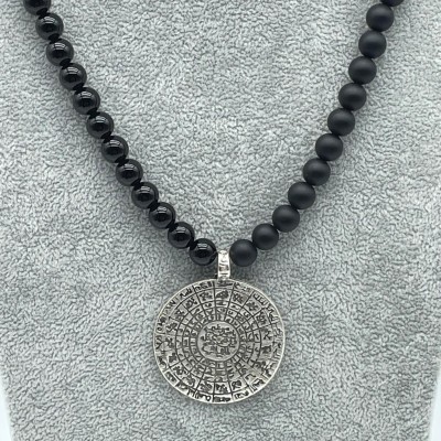 ONİKS DOĞAL TAŞ TASARIM KOLYE - GÜMÜŞ KAPLAMA DETAY