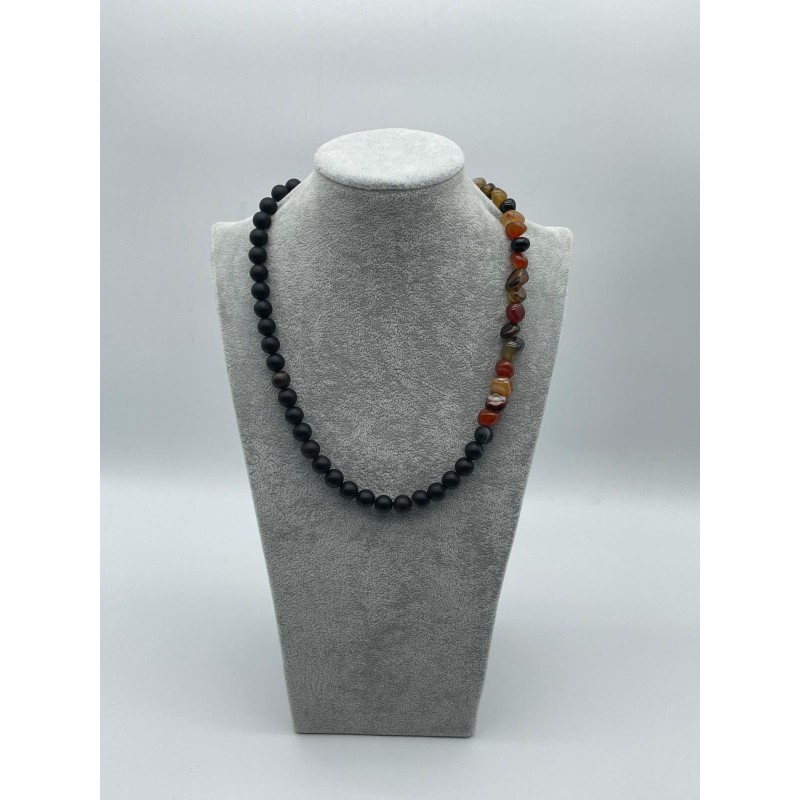 ONİKS - AKİK TEKLİ TASARIM KOLYE