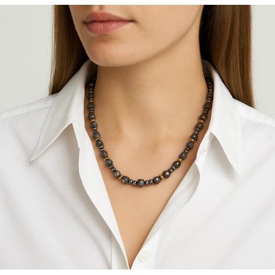 HEMATİT TASARIM KOLYE