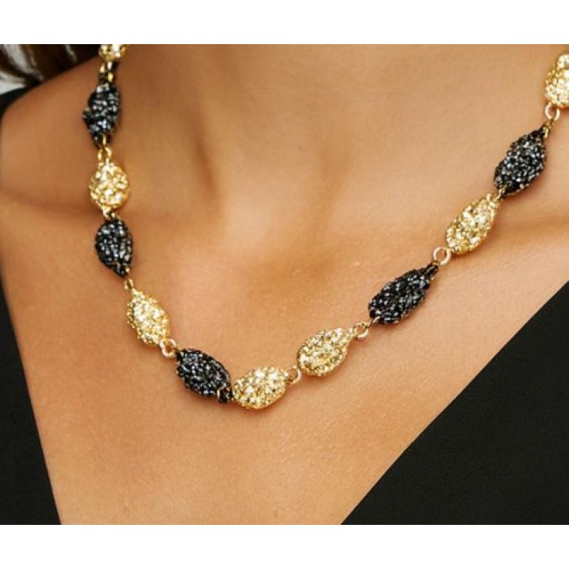 ALTIN - GÜMÜŞ KAPLAMA TASARIM KOLYE - KÜPE SET