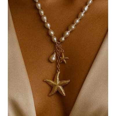 İNCİ - DENİZ YILDIZI KOLYE