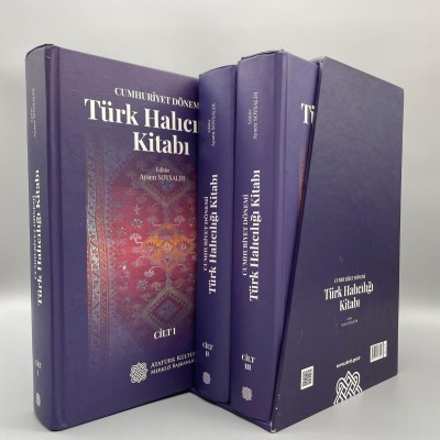  CUMHURİYET DÖNEMİ TÜRK HALICILIĞI KİTABI (3 Cilt Takım ) Ciltli Kolektif  Aysen Soysaldı Atatürk Kültür Merkezi 2021