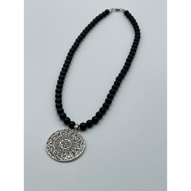 ONİKS DOĞAL TAŞ TASARIM KOLYE - GÜMÜŞ KAPLAMA DETAY