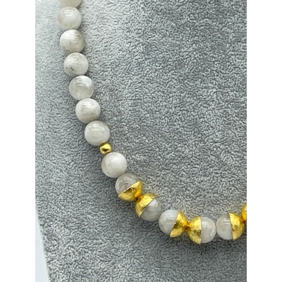 AY TAŞI DOĞAL TAŞ TASARIM KOLYE