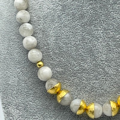 AY TAŞI DOĞAL TAŞ TASARIM KOLYE