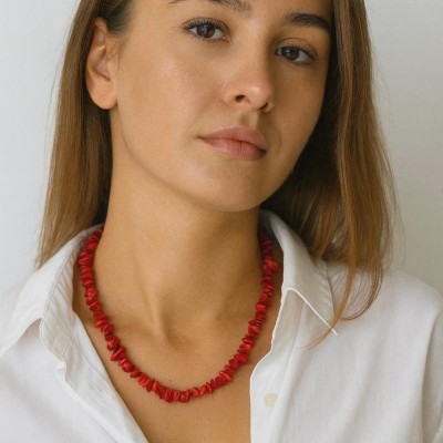 MERCAN DOĞAL TAŞ KOLYE