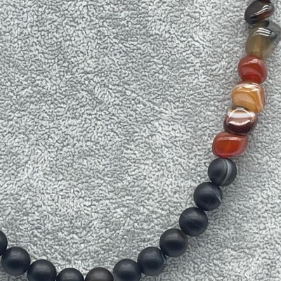 ONİKS - AKİK TEKLİ TASARIM KOLYE