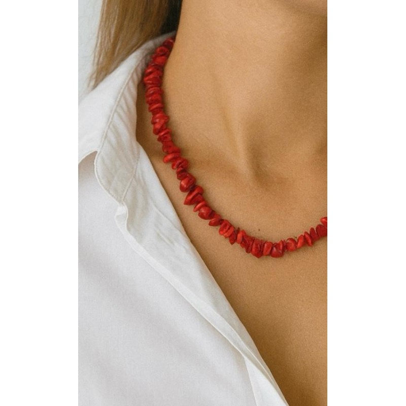 MERCAN DOĞAL TAŞ KOLYE