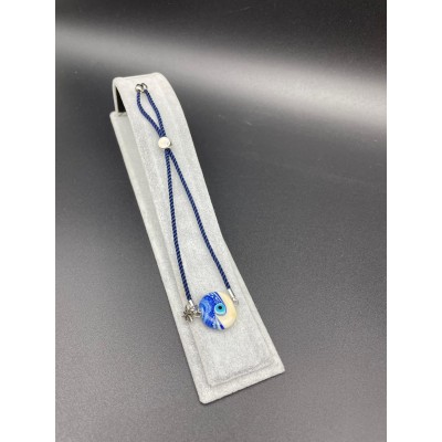 MURANO CAM BİLEKLİK -NAZAR- LACİVERT