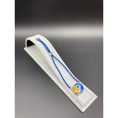 MURANO CAM BİLEKLİK -NAZAR- MAVİ-SARI