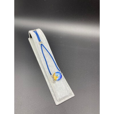 MURANO CAM BİLEKLİK -NAZAR- MAVİ-SARI