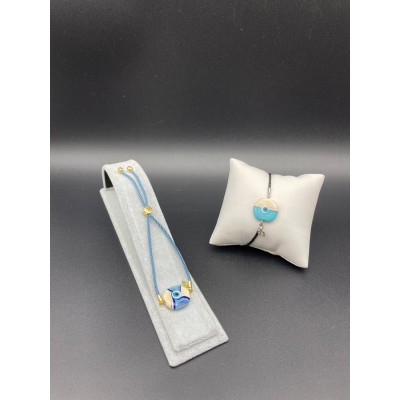 MURANO CAM BİLEKLİK -NAZAR- KÜLLÜ MAVİ