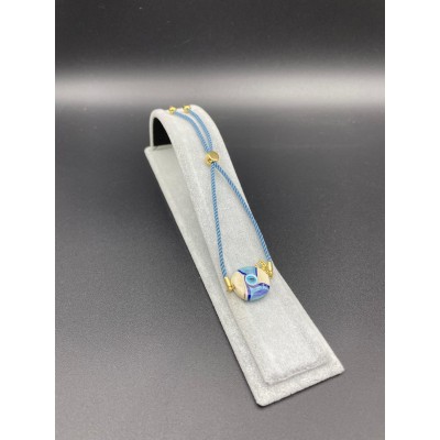 MURANO CAM BİLEKLİK -NAZAR- KÜLLÜ MAVİ