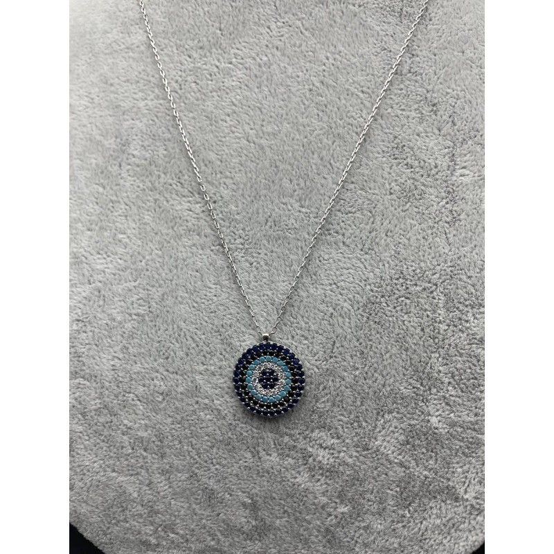 NAZAR BONCUKLU KOLYE - GÜMÜŞ