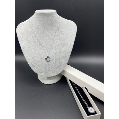 NAZAR BONCUKLU KOLYE - KOYU MAVİ - TAŞ