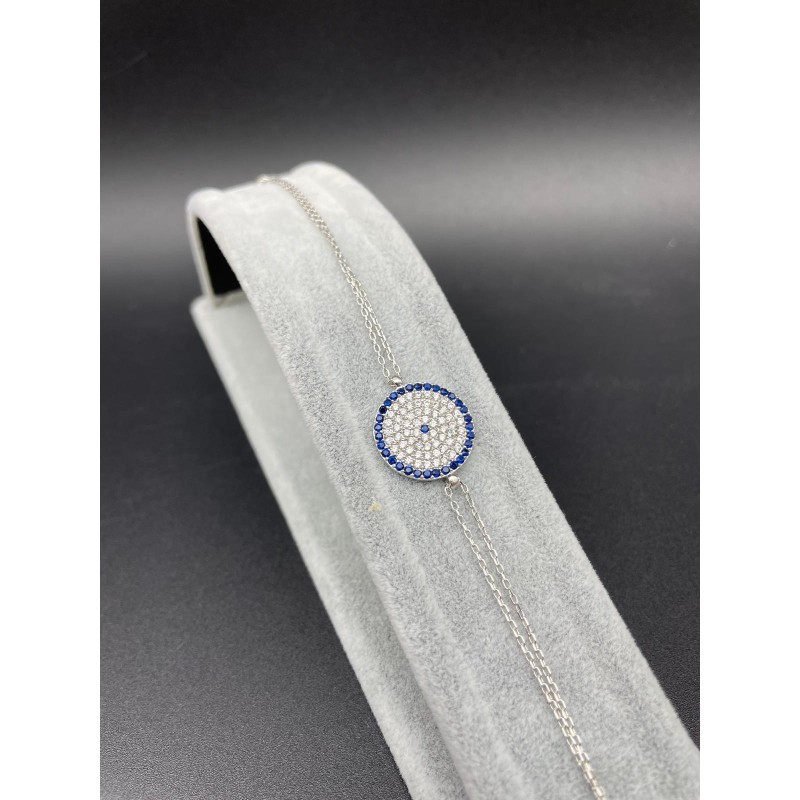 NAZAR BONCUKLU BİLEKLİK - LACİVERT - TAŞ