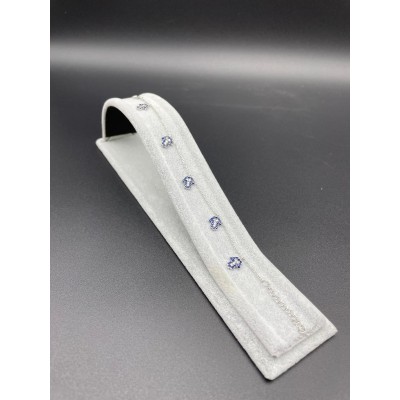 FATMA ANA ELİ - SIRALI GÜMÜŞ BİLEKLİK - KOYU MAVİ