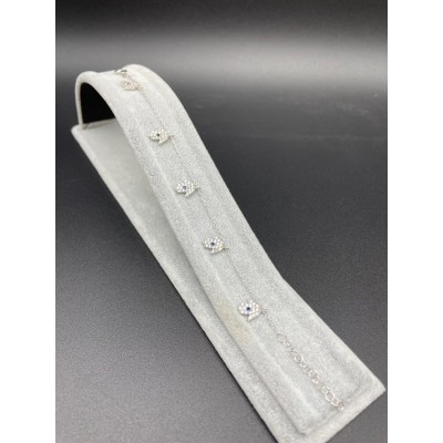 FATMA ANA ELİ - SIRALI GÜMÜŞ BİLEKLİK - TAŞ