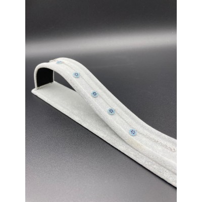 NAZAR BONCUKLU TAŞLI GÜMÜŞ BİLEKLİK - AÇIK MAVİ