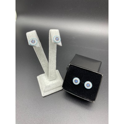 NAZAR BONCUK KÜPE - AÇIK MAVİ