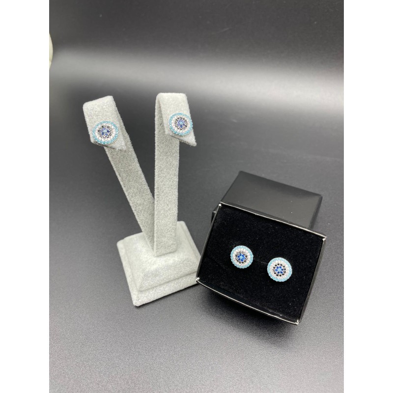 NAZAR BONCUK KÜPE - AÇIK MAVİ