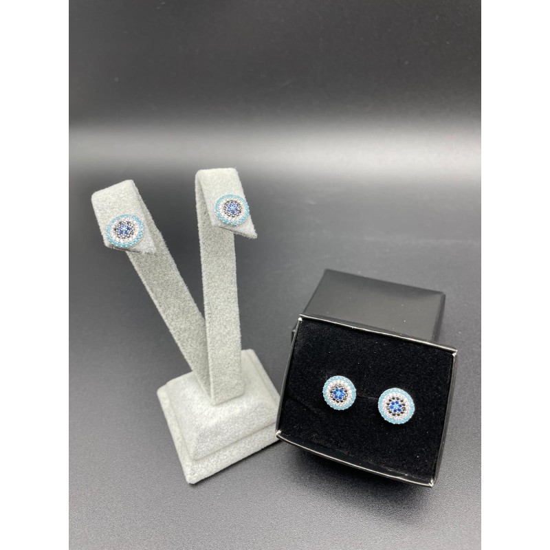 NAZAR BONCUK KÜPE - AÇIK MAVİ