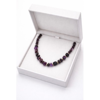 AMETİST  DOĞAL TAŞ TASARIM KOLYE