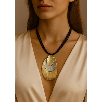 DERİ - ÜÇ KATMANLI KOLYE