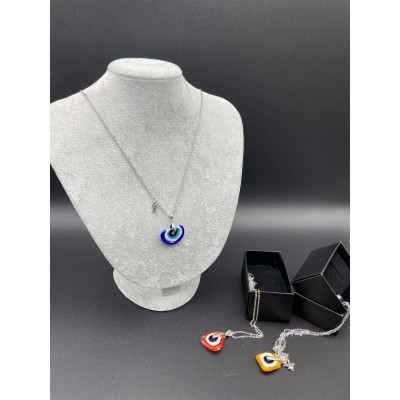 MURANO TEK UÇLU KOLYE - MAVİ NAZAR 