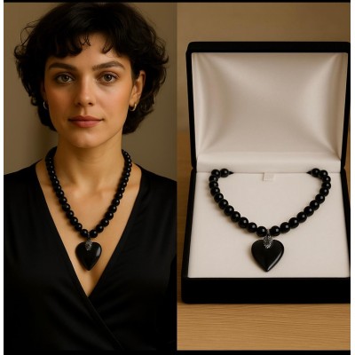 ONİKS KALP UÇ DETAYLI KOLYE 