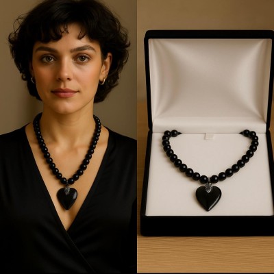 ONİKS KALP UÇ DETAYLI KOLYE 