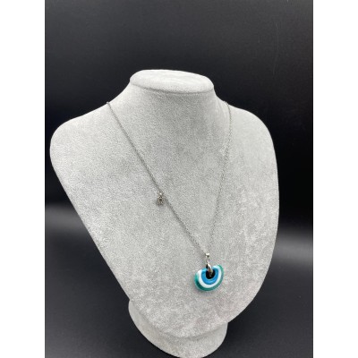 MURANO TEK UÇLU KOLYE - TURKUAZ - NAZAR