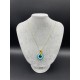 MURANO TEK UÇLU KOLYE - YEŞİL - BEYAZ - GOLD MURANO TEK UÇLU KOLYE - YEŞİL - BEYAZ - GOLD
