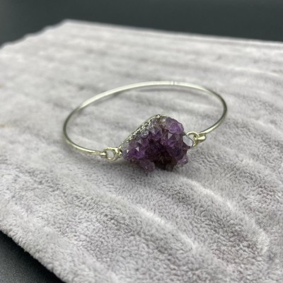 AMETİST DOĞAL TAŞ BİLEZİK (İŞLENMEMİŞ DOĞAL TAŞ)