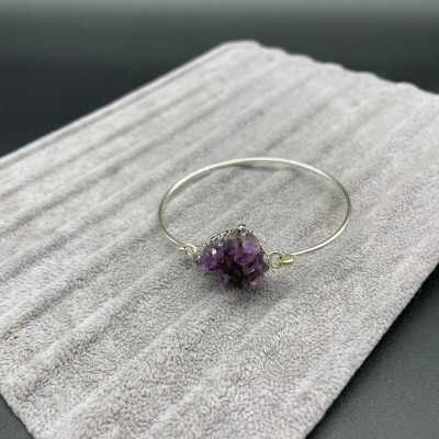 AMETİST DOĞAL TAŞ BİLEZİK (İŞLENMEMİŞ DOĞAL TAŞ)