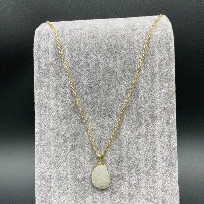 BEYAZ AMETİST KOLYE 