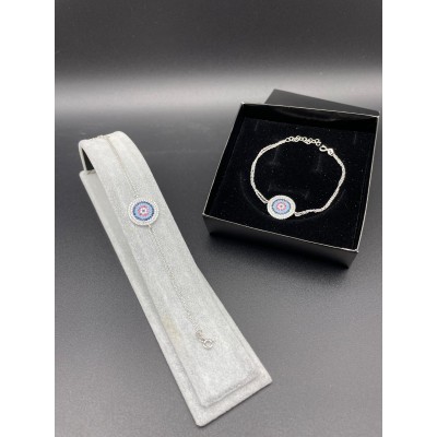 NAZAR BONCUKLU BİLEKLİK - BÜYÜK- RENKLİ TAŞ