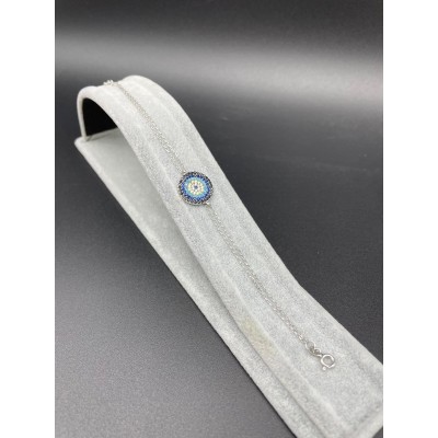 NAZAR BONCUKLU BİLEKLİK  SİYAH-MAVİ