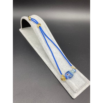 MURANO CAM BİLEKLİK - KOYU MAVİ
