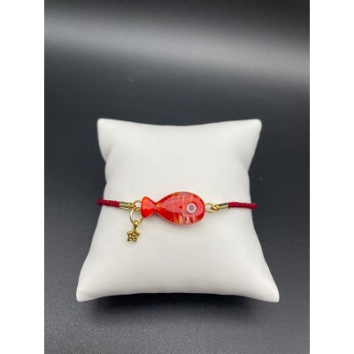 MURANO CAM BİLEKLİK - KIRMIZI BALIK