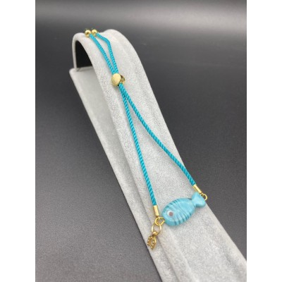 MURANO CAM BİLEKLİK - MAVİ- BALIK 