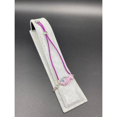 MURANO CAM BİLEKLİK - MOR BALIK