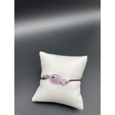 MURANO CAM BİLEKLİK - MOR BALIK