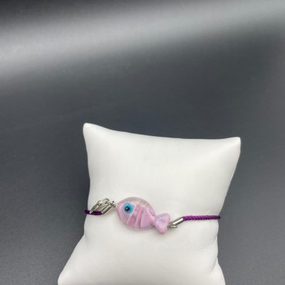 MURANO CAM BİLEKLİK - MOR BALIK