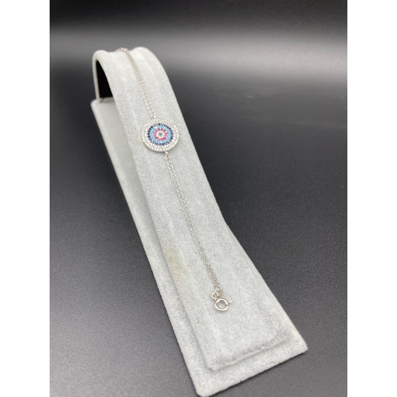 NAZAR BONCUKLU BİLEKLİK - BÜYÜK- RENKLİ TAŞ