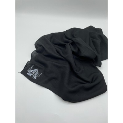 AYASOFYA BASKILI ŞAL  - SİYAH  (ÖZEL TASARIM)