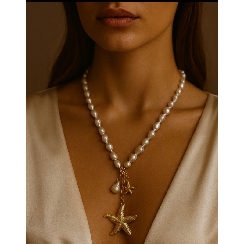 İNCİ - DENİZ YILDIZI KOLYE