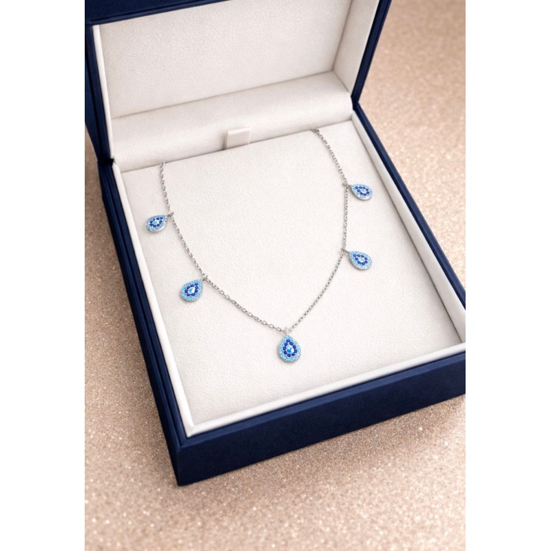 GÜMÜŞ KOLYE - SIRALI DAMLA