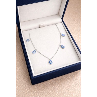  GÜMÜŞ KOLYE- SIRALI DAMLA